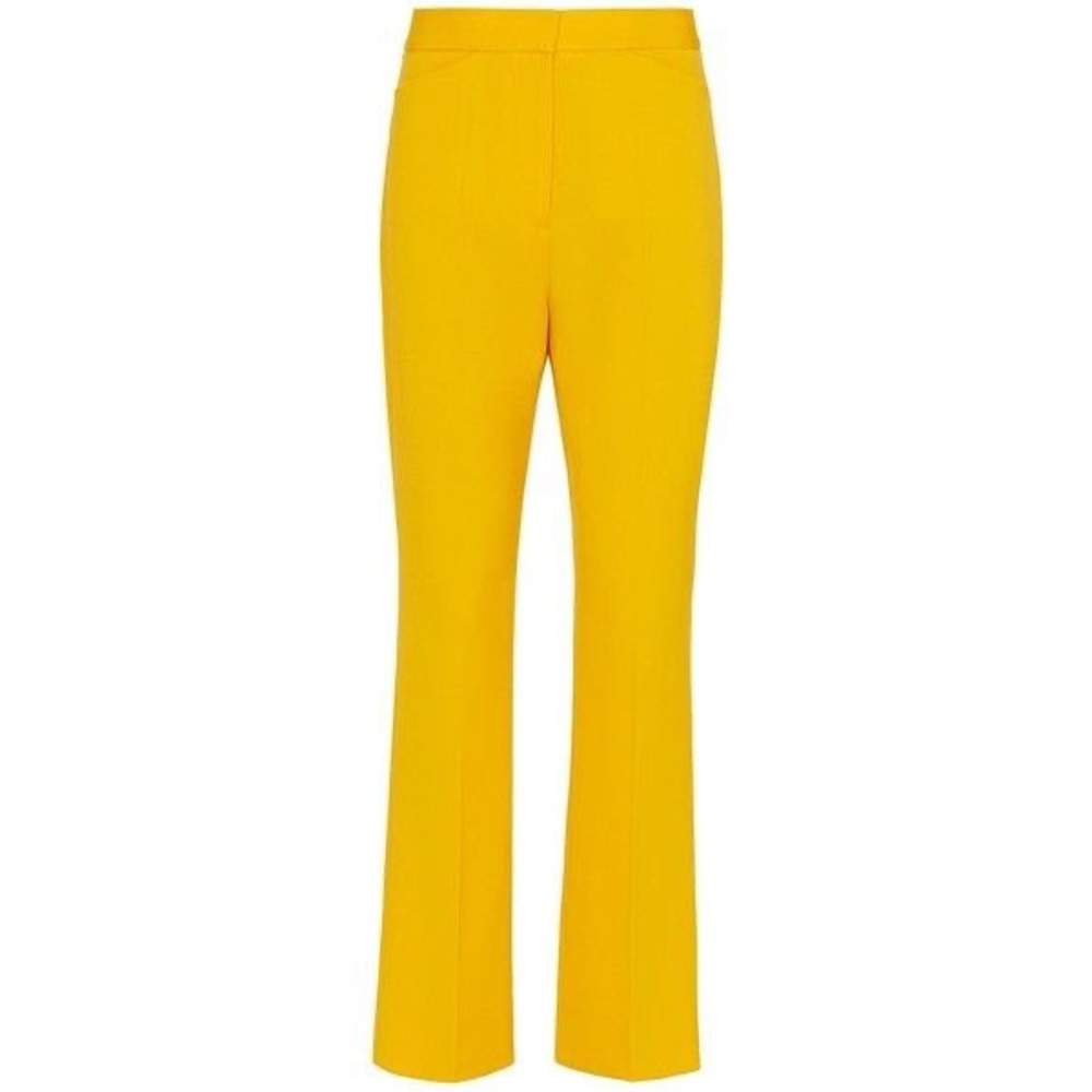 Stella McCartney Trouser Pants 7/8 Cropped Cuffed Tangerine 38 Small